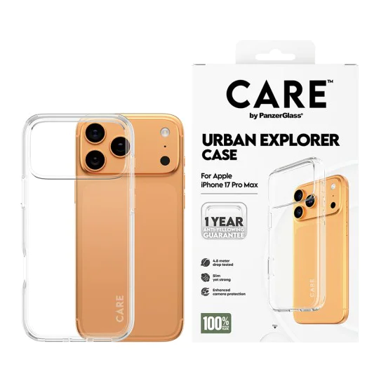 Калъф за iPhone 17 Pro Max - PanzerGlass® - CARE Flagship Urban Explorer - Прозрачен