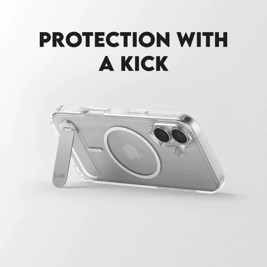 Калъф за iPhone 17 - PanzerGlass® - CARE Feature със стойка MagSafe - Прозрачен