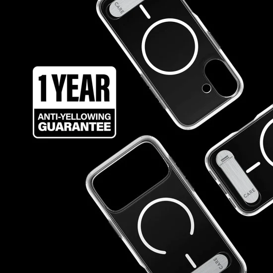 Калъф за iPhone 17 - PanzerGlass® - CARE Feature със стойка MagSafe - Прозрачен