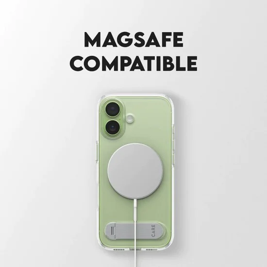 Калъф за iPhone 17 - PanzerGlass® - CARE Feature със стойка MagSafe - Прозрачен