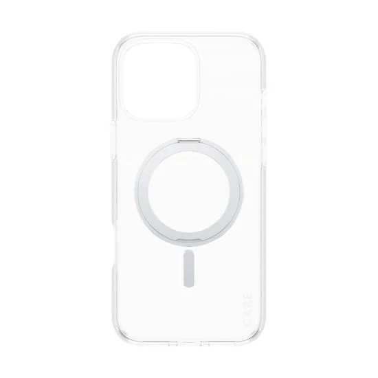 Калъф за iPhone 16 Pro Max - PanzerGlass® - CARE Feature Сребрист стойка и MagSafe - Прозрачен