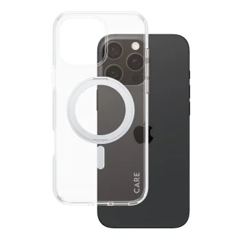 Калъф за iPhone 16 Pro Max - PanzerGlass® - CARE Feature Сребрист стойка и MagSafe - Прозрачен