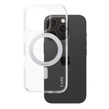 Калъф за iPhone 16 Pro - PanzerGlass® - CARE Feature Сребрист стойка и MagSafe - Прозрачен
