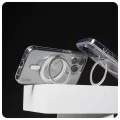 Калъф за iPhone 16 Pro - PanzerGlass® - CARE Feature Сребрист стойка и MagSafe - Прозрачен