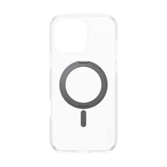 Калъф за iPhone 16 Pro Max - PanzerGlass® - CARE Feature Черен стойка и MagSafe - Прозрачен