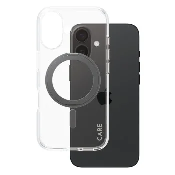Калъф за iPhone 16 - PanzerGlass® - CARE Feature Черен стойка и MagSafe - Прозрачен