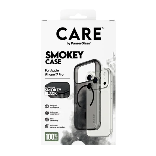Калъф за iPhone 17 Pro - PanzerGlass® - CARE Flagship Urban Explorer Черен MagSafe - Опушен
