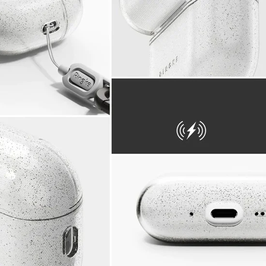 Калъф за AirPods Pro 3 - Ringke - Защитен калъф Air Series - Брокат Прозрачен