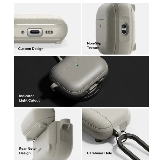 Калъф – Ringke Protection Case Onyx Magnetic – за AirPods Pro 3 – Топъл сив
