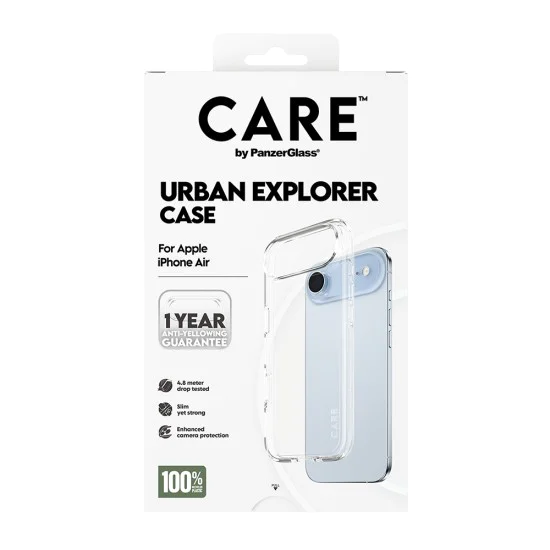 Калъф за iPhone 17 Air - PanzerGlass® - CARE Flagship Urban Explorer - Прозрачен