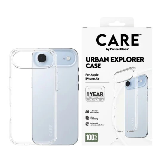 Калъф за iPhone 17 Air - PanzerGlass® - CARE Flagship Urban Explorer - Прозрачен