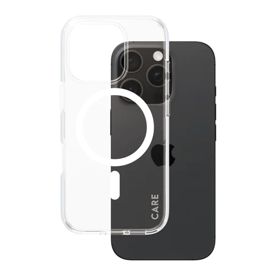Калъф за iPhone 16 Pro - PanzerGlass® - CARE Flagship Urban Combat White MagSafe - Прозрачен