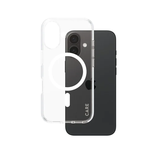 Калъф за iPhone 16 - PanzerGlass® - CARE Flagship Urban Combat White MagSafe - Прозрачен