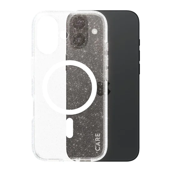 Калъф за iPhone 16 - PanzerGlass® - CARE Flagship Urban Combat Star Lit White MagSafe - Прозрачен