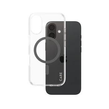 Калъф за iPhone 16 - PanzerGlass® - CARE Flagship Urban Combat Black MagSafe - Прозрачен