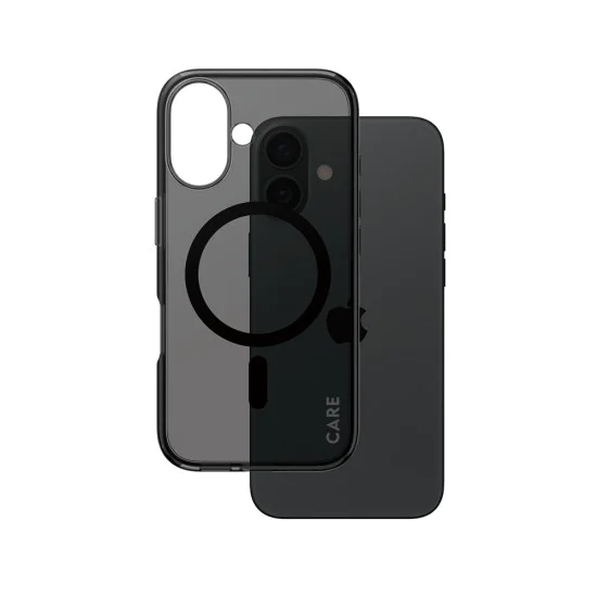 Калъф за iPhone 16 - PanzerGlass® - CARE Flagship Urban Combat Black MagSafe - Smokey