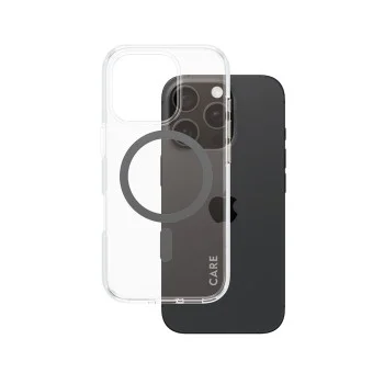 Калъф за iPhone 16 Pro - PanzerGlass® - CARE Flagship Urban Combat Black MagSafe - Прозрачен