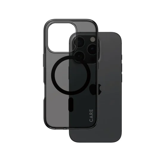 Калъф за iPhone 16 Pro - PanzerGlass® - CARE Flagship Urban Combat Black MagSafe - Smokey