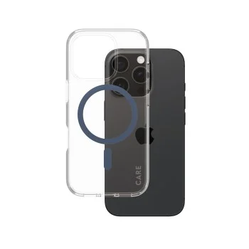Калъф за iPhone 16 Pro - PanzerGlass® - CARE Flagship Urban Combat Blue MagSafe - Прозрачен