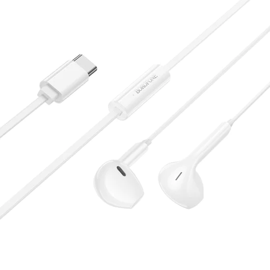 Слушалки – Borofone (BM99 Star) – Type-C, DAC, микрофон, 1.2m – Бял