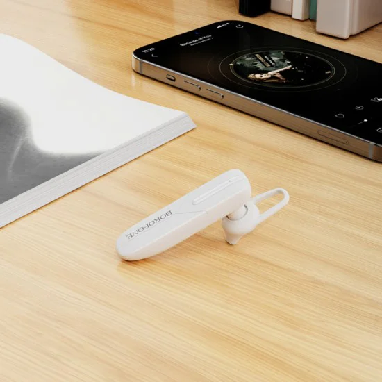 Слушалки – Borofone Lucky BC36 – Bluetooth 5.0, 70mAh, леки, премиум звук – Бял
