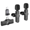 Безжични микрофони – Borofone (BFK12 Trophy, 2 броя) – 2.4GHz, Type-C + Lightning, 70mAh – Черен