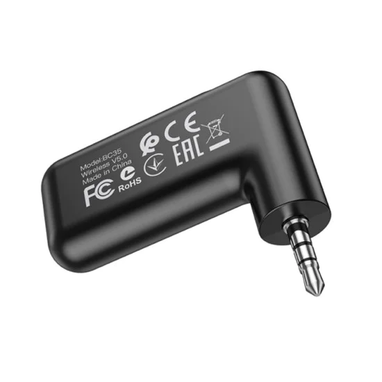 Bluetooth аудио приемник – Borofone (BC35 Wideway) – Bluetooth 5.0, 150mAh, Jack 3.5mm – Черен