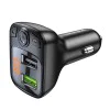 FM модулатор – Borofone (BC41 Eminency) – Bluetooth V5.0, 2x USB, MicroSD, QC3.0, 18W – Черен