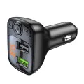 FM модулатор – Borofone (BC41 Eminency) – Bluetooth V5.0, 2x USB, MicroSD, QC3.0, 18W – Черен