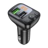 FM модулатор – Borofone (BC41 Eminency) – Bluetooth V5.0, 2x USB, MicroSD, QC3.0, 18W – Черен