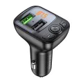 FM модулатор – Borofone (BC41 Eminency) – Bluetooth V5.0, 2x USB, MicroSD, QC3.0, 18W – Черен