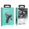 FM модулатор – Borofone (BC41 Eminency) – Bluetooth V5.0, 2x USB, MicroSD, QC3.0, 18W – Черен