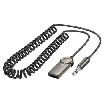 Bluetooth аудио приемник – Borofone (BC56 Peaceful) – Bluetooth 5.0, Jack 3.5mm – Металик