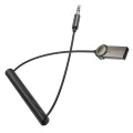 Bluetooth аудио приемник – Borofone (BC56 Peaceful) – Bluetooth 5.0, Jack 3.5mm – Металик