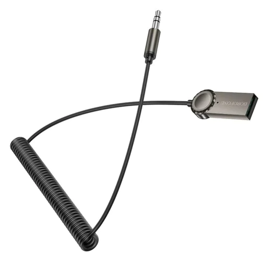 Bluetooth аудио приемник – Borofone (BC56 Peaceful) – Bluetooth 5.0, Jack 3.5mm – Металик