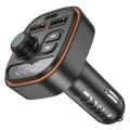 FM модулатор – Borofone (BC59 Heroic) – Bluetooth 5.4, 2x USB, Type-C, MP3 – Черен