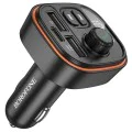 FM модулатор – Borofone (BC59 Heroic) – Bluetooth 5.4, 2x USB, Type-C, MP3 – Черен