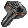 FM модулатор – Borofone (BC59 Heroic) – Bluetooth 5.4, 2x USB, Type-C, MP3 – Черен