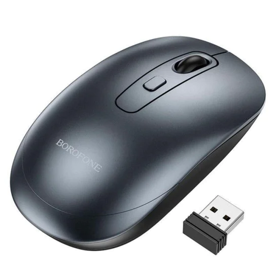 Безжична мишка – Borofone (BG13 Winner) – 2.4GHz, 1600DPI – Черен металик