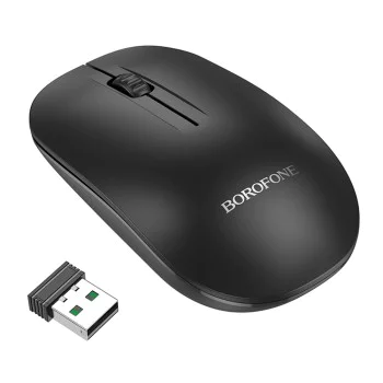 Безжична мишка – Borofone (BG14 Planet) – 2.4GHz, 1000DPI – Черен