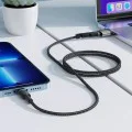 Кабел за данни / зареждане – Acefast C22-05 – Type-C към Type-C, Fast Charging, MagSafe 3 адаптер, 240W, 48V/5A, 1.2m – Черен