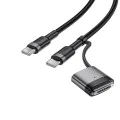Кабел за данни / зареждане – Acefast C22-05 – Type-C към Type-C, Fast Charging, MagSafe 3 адаптер, 240W, 48V/5A, 1.2m – Черен