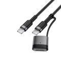 Кабел за данни / зареждане – Acefast C22-05 – Type-C към Type-C, Fast Charging, MagSafe 3 адаптер, 240W, 48V/5A, 1.2m – Черен