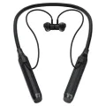 Безжични слушалки (N6) за спорт - Acefast - тип Neckband (зад врата), Bluetooth 5.4, IPX4, слот за TF карта, 1000mAh - Черно