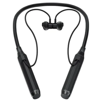 Безжични слушалки (N6) за спорт - Acefast - тип Neckband (зад врата), Bluetooth 5.4, IPX4, слот за TF карта, 1000mAh - Черно