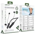 Безжични слушалки (N6) за спорт - Acefast - тип Neckband (зад врата), Bluetooth 5.4, IPX4, слот за TF карта, 1000mAh - Черно