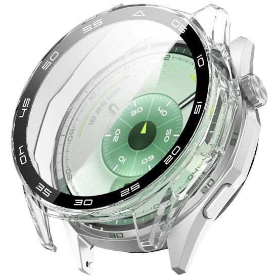 Протектор за Huawei Watch GT 6 46 мм - Techsuit - Defense360 Pro рамка + протектор за екран - Прозрачен