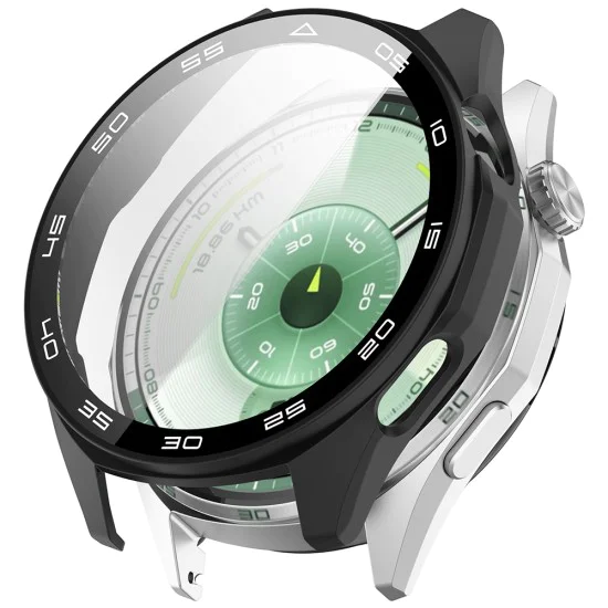 Безел + протектор – Techsuit Defense360 Pro Bezel – Huawei Watch GT 6 46mm – Черен