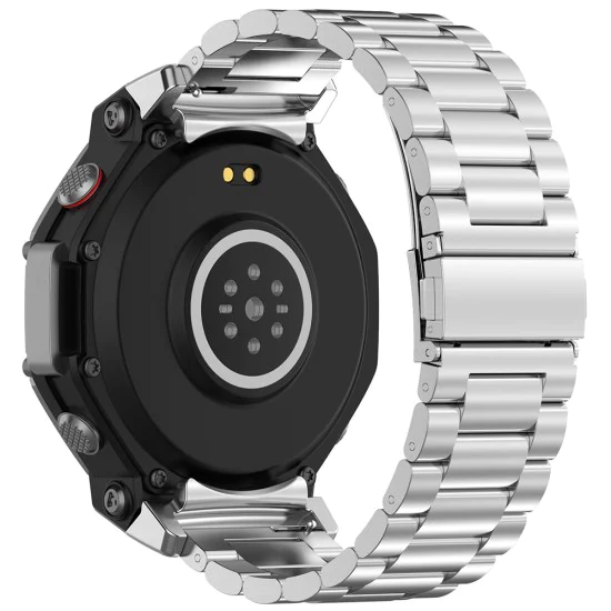 Каишка за часовник – Techsuit W010 – Amazfit T-Rex 3 – Сребриста