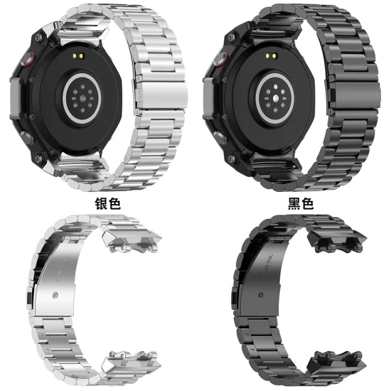 Каишка за часовник – Techsuit W010 – Amazfit T-Rex 3 – Сребриста